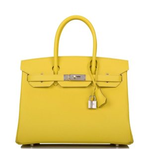 Hermès Birkin 30 Lime Epsom Palladium Hardware