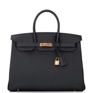 Hermès Birkin 35 Black Togo Rose Gold Hardware