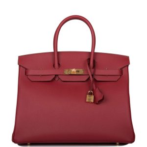 Hermès Birkin 35 Rouge Grenat Epsom Gold Hardware