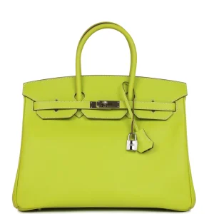 Hermès Birkin 35 Kiwi Candy Epsom Palladium Hardware