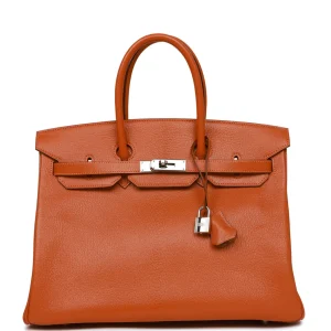 Hermès Birkin 35 Potiron Chevre Palladium Hardware