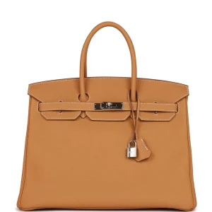 Hermès Birkin 35 Sable Togo Palladium Hardware