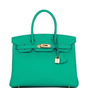 Hermès Birkin 30 Vert Jade Epsom Gold Hardware