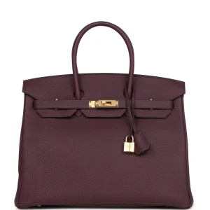 Hermès Birkin 35 Cassis Togo Gold Hardware