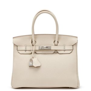 Hermès Birkin 30 Craie Togo Palladium Hardware