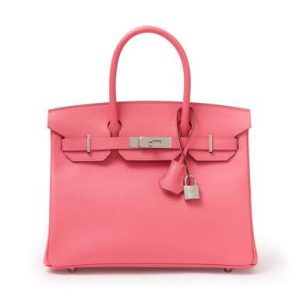 Hermès Birkin 30 Rose Azalee Epsom Palladium Hardware