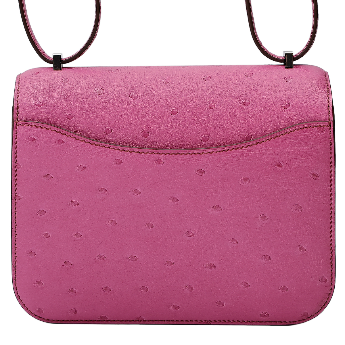 Hermès Constance 18 Fuschia Pink Ostrich Palladium hardware - The 