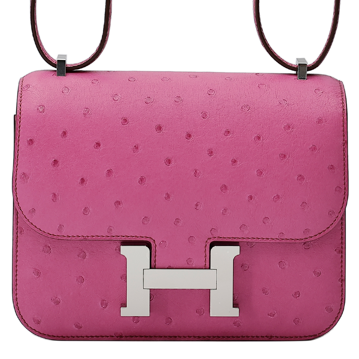 Hermès Constance 18 Ostrich Black Palladium Hardware - Handbag Spa