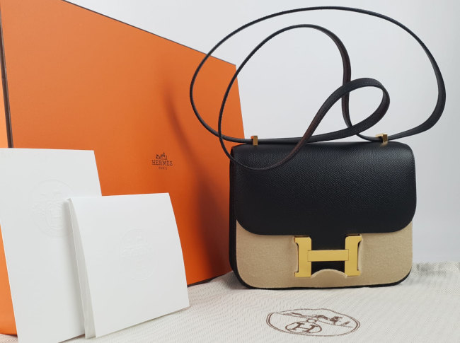 hermes-constance-black-bag-with-box