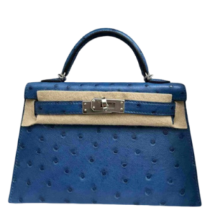 Hermès Kelly 20 Indigo Aizome Ostrich
