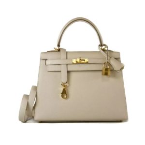 Hermès Kelly 25 Craie  10 Epsom