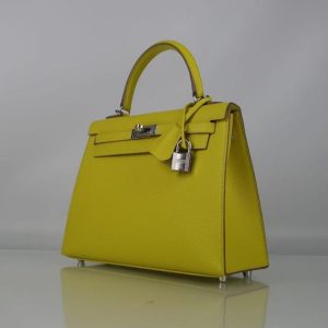 Hermès Kelly Sellier 25 Lime 9R Epsom U
