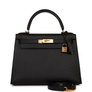 Hermès Kelly Sellier 28 Black 89 Epsom B