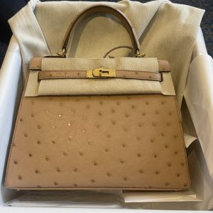 Hermès Kelly  25 Chai 0M Ostrich U