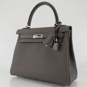 Hermès Kelly  25 Gris Etain 8F Togo B