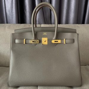 Hermès Birkin  35 Gris Etain 8F Epsom A