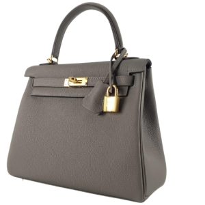 Hermès Kelly  28 Gris Meyer 0L Togo B