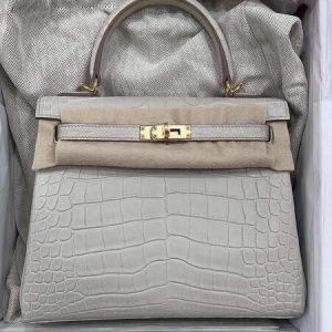 Hermès Kelly  25 Beton 8L Alligator Matt 2023 B