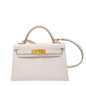 Hermès Kelly Sellier 20 Gris Pale M4 Epsom 2023/2024