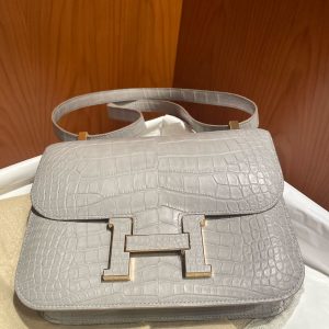 Hermès Constance  24 Gris Pearl 80 Alligator Matt 2024 B