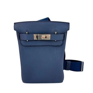 Hermès Kelly Backpack Blue de Prusse  7P Togo B