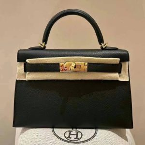 Hermès Kelly Sellier 20 Black 89 Epsom W