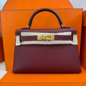 Hermès Kelly Sellier 20 Rouge H 55 Epsom W