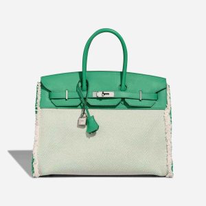 Hermès Birkin Fray Fray 35 Vert Menth 6W Swift, Toile 2021 Z