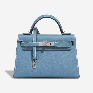 Hermès Kelly Sellier 20 Blue Jean  75 Epsom 2023 B