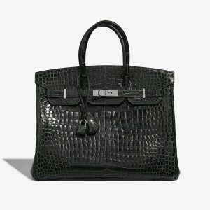 Hermès Birkin  35 Vert Fonce 67 Porosus Crocodile Shiny 2013 Q