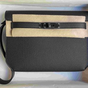 Hermès Kelly Depeche 25 Black 89 Togo 2024 B