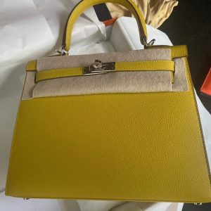 Hermès Kelly Sellier 25 Cumin 2P Epsom 2024 W