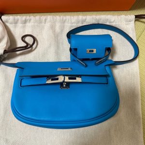 Hermès Kelly Moove Blue Hydra  T71 Swift 2023 B