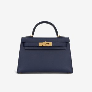 Hermès Kelly Sellier 20 Navy 7U Epsom W