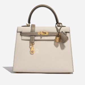 Hermès Kelly HSS & Sellier 25 Craie  10, Gris Asphalt M8 Epsom W