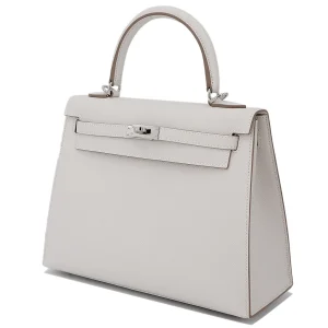 Hermès Kelly Sellier 25 Gris Pale M4 Epsom 2023 B