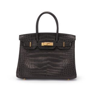 Hermès Birkin  30 Black 89 Alligator Matt 2015 T