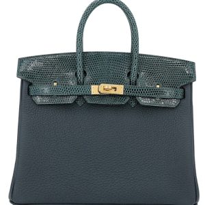 Hermès Birkin Touch 25 Vert Cypres 6O Lizard, Togo 2024 W
