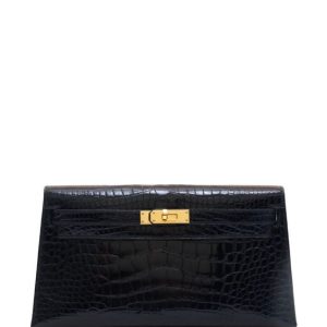 Hermès Kelly Elan Black 89 Alligator Shiny 2023 W