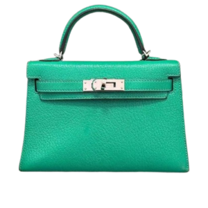 Hermès Kelly Sellier & Verso 20 Cactus  1L Chevre Myzore 2020 Y