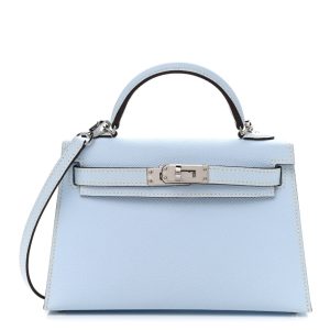 Hermès Kelly Sellier 20 Blue Brume T0 Epsom 2024 W