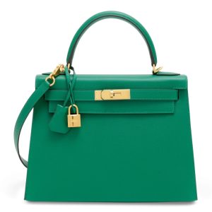 Hermès Kelly Sellier 28 Vert Vertigo U4 Epsom 2024 W