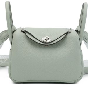 Hermès Lindy  Mini Gris Neve 0W Clemence 2024 B