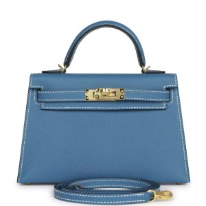 Hermès Kelly Sellier 20 Blue Jean  75 Epsom 2024 B