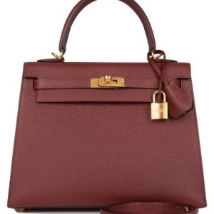 Hermès Kelly Sellier 25 Rouge H 55 Epsom 2024 W