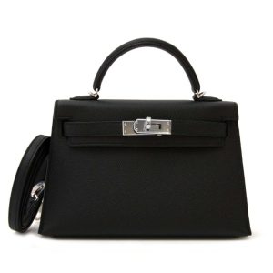 Hermès Kelly Sellier Mini Black 89 Epsom 2024 W