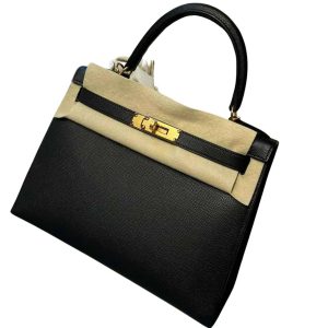 Hermès Kelly Sellier 28 Black 89 Epsom 2024 W