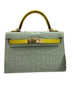 Hermès Kelly HSS & Bicolor 20 Lime 9R, Vert d'eau 6J Alligator Matt 2024 B
