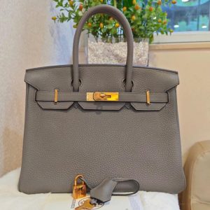 Hermès Birkin  30 Gris Etain 8F Togo 2020 Y