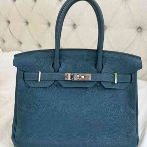 Hermès Birkin  30 Blue Izmir  7W Togo 2017 A